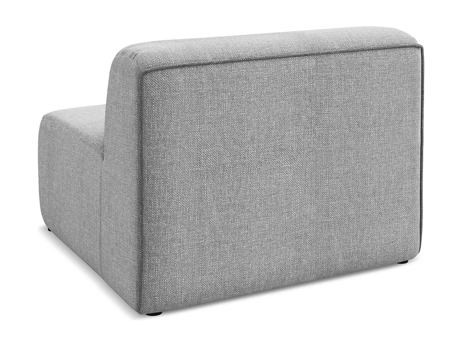 Fauteuil pour canapé modulable en tissu chenille - gris clair - EKAHI