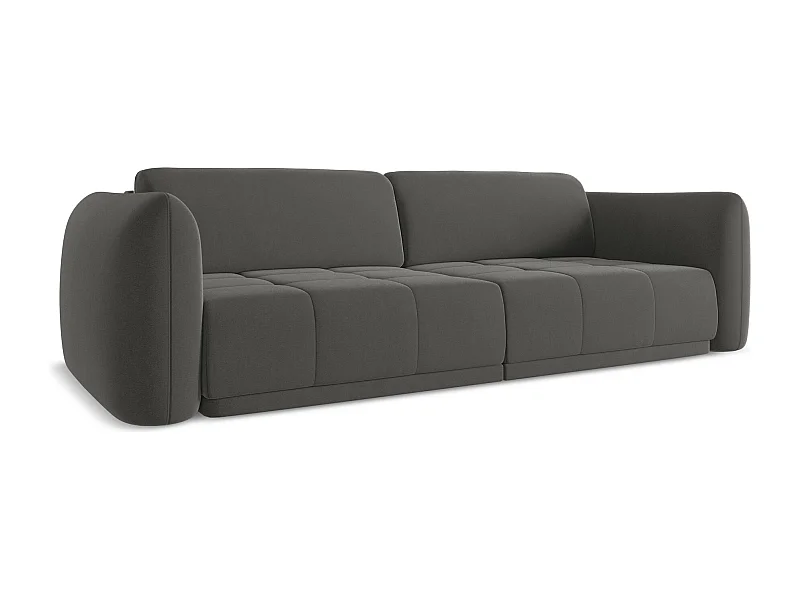 3-Sitzer Sofa - - Samt - Stahl - HOKU