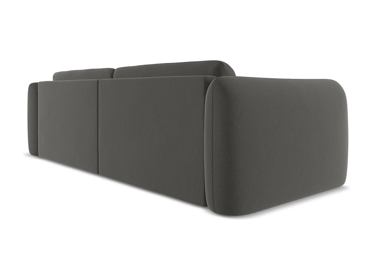 Canapé 3 places en velours - acier - HOKU