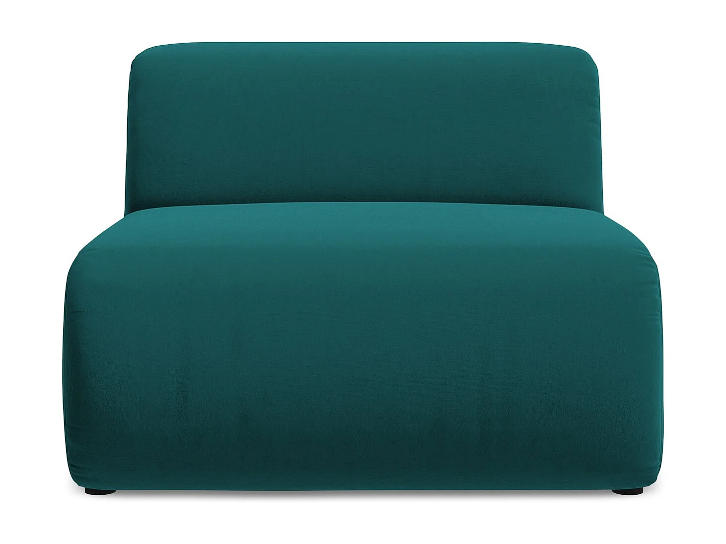 Fauteuil pour canapé modulable en velours - marin - EKAHI