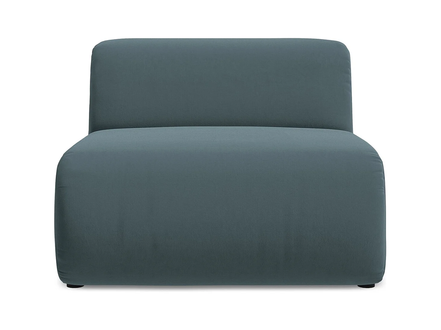 Fauteuil pour canapé modulable en velours - marin - EKAHI