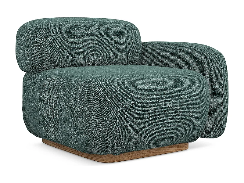 Module avec accoudoirs droit en tissu texturé - jeans - AILANI