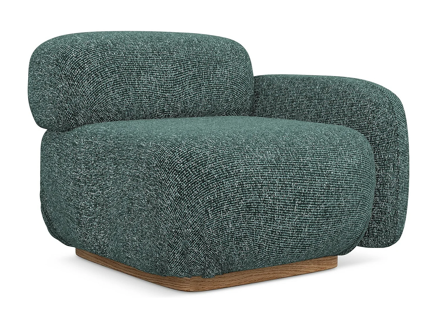 Modular - Eckteil mit Armlehne Rechts - Strukturstoff - Jeans - AILANI