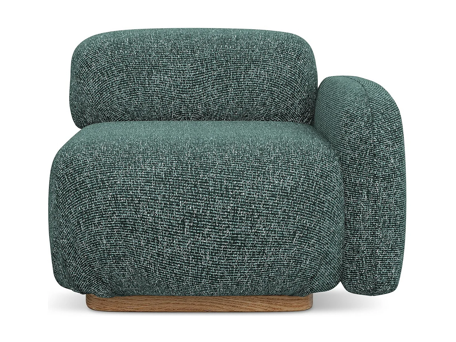 Modular - Eckteil mit Armlehne Rechts - Strukturstoff - Jeans - AILANI