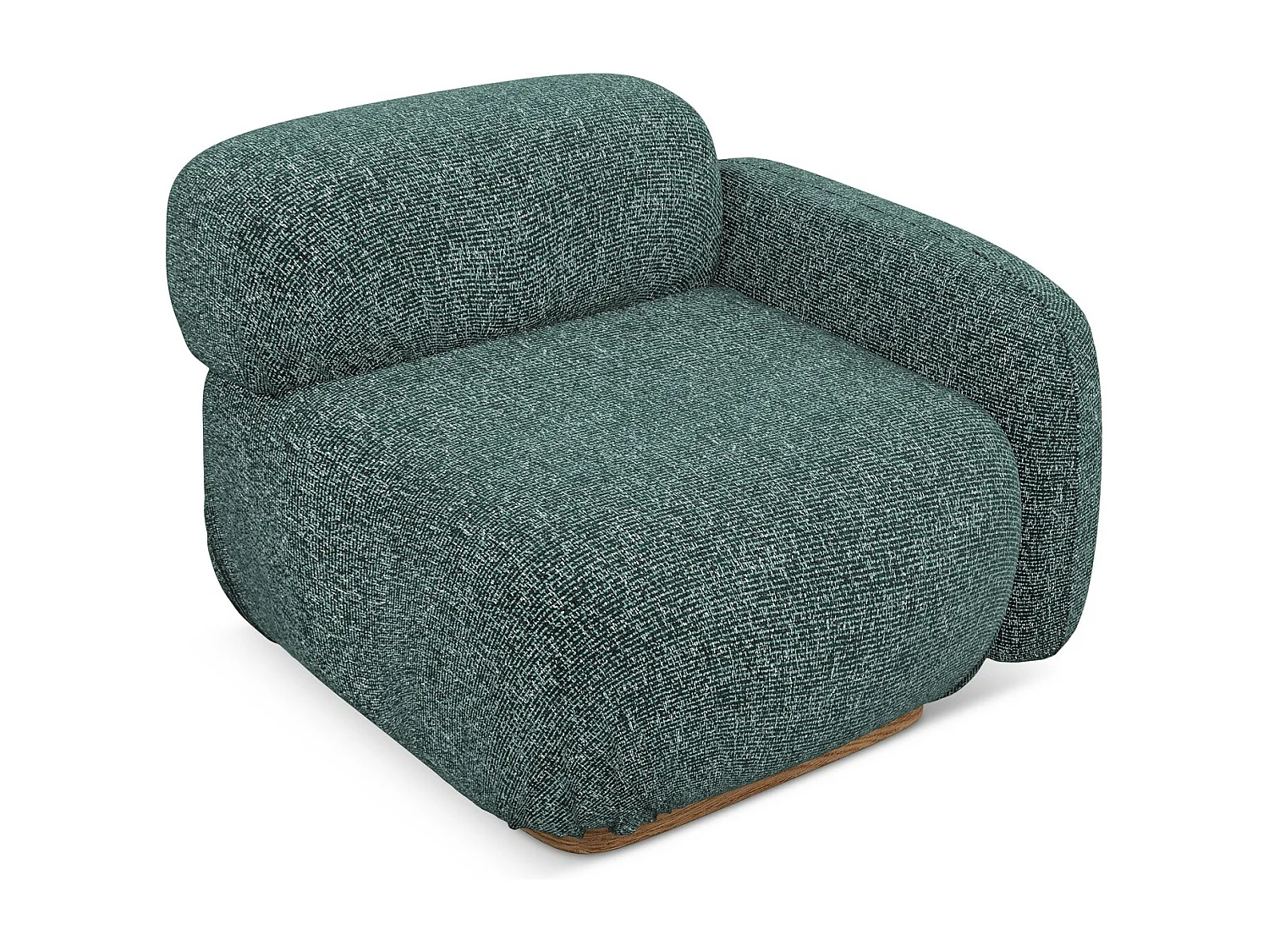 Modular - Eckteil mit Armlehne Rechts - Strukturstoff - Jeans - AILANI