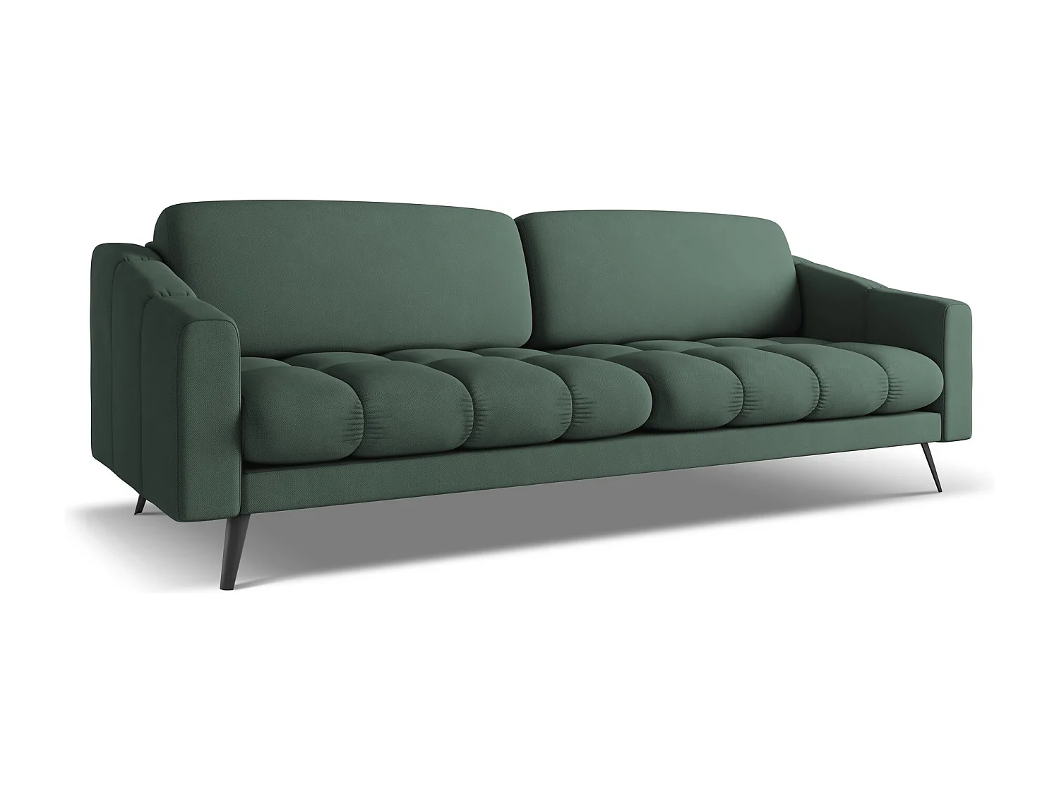 4-Sitzer Sofa - - Chenille - Grün - NALU