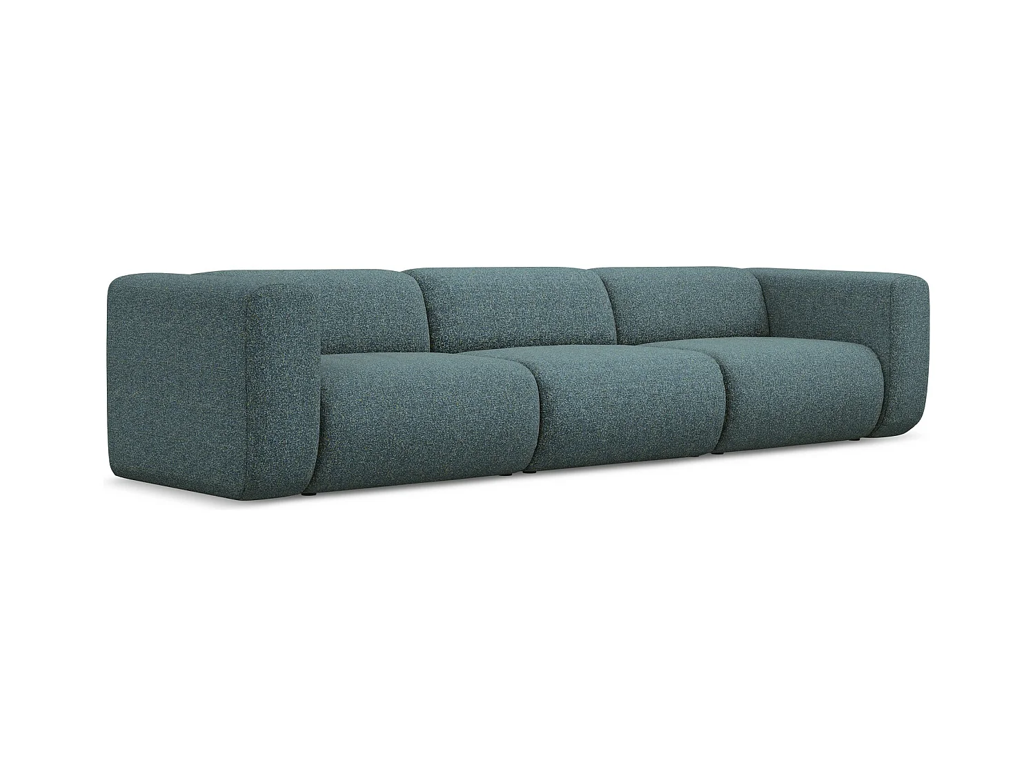 Modulares 4-Sitzer Sofa - - Strukturstoff - Jeans - EKAHI