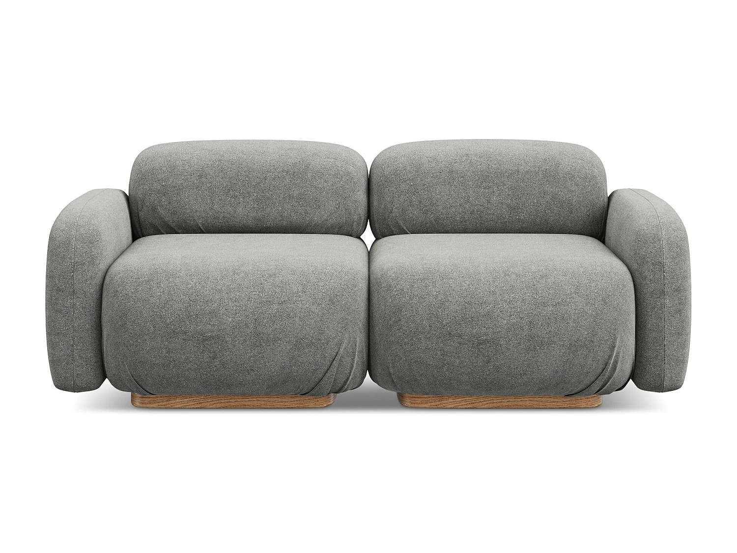 Modulares 3-Sitzer Sofa - - Bouclé - Graubeige - AILANI