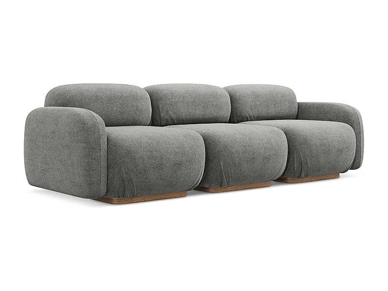 Modulares 4-Sitzer Sofa - - Bouclé - Graubeige - AILANI