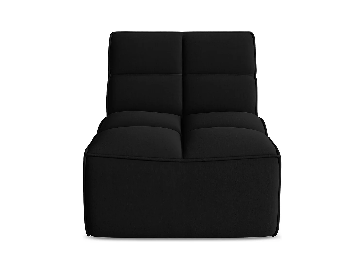 Fauteuil pour canapé modulable en velours - noir - KALAI