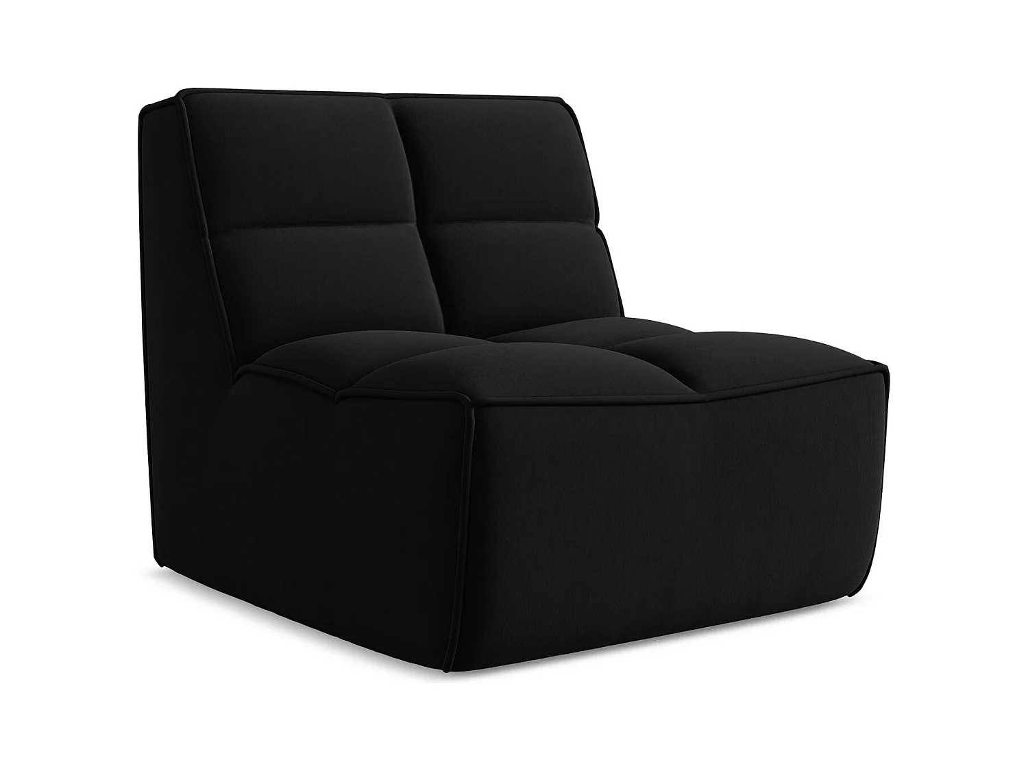 Fauteuil pour canapé modulable en velours - noir - KALAI