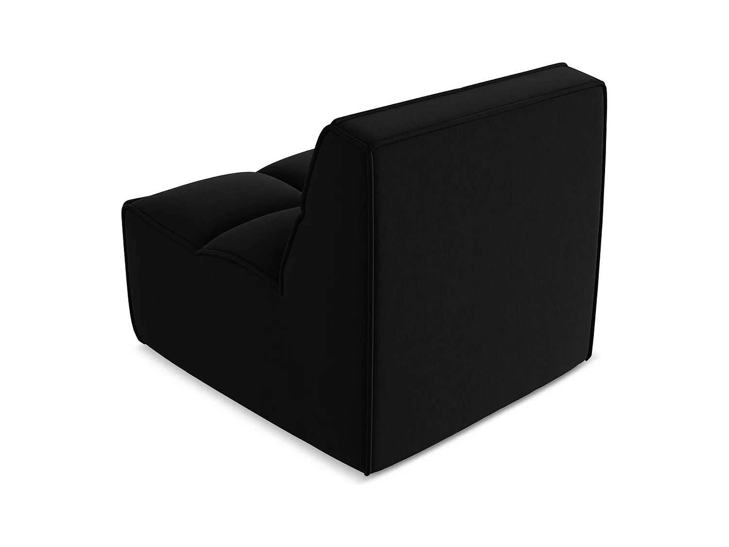 Fauteuil pour canapé modulable en velours - noir - KALAI