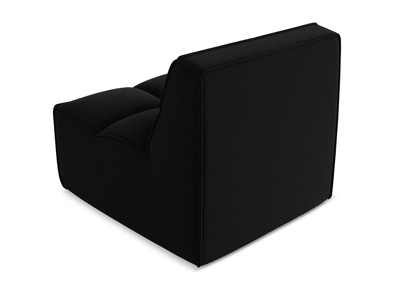 Fauteuil pour canapé modulable en velours - noir - KALAI