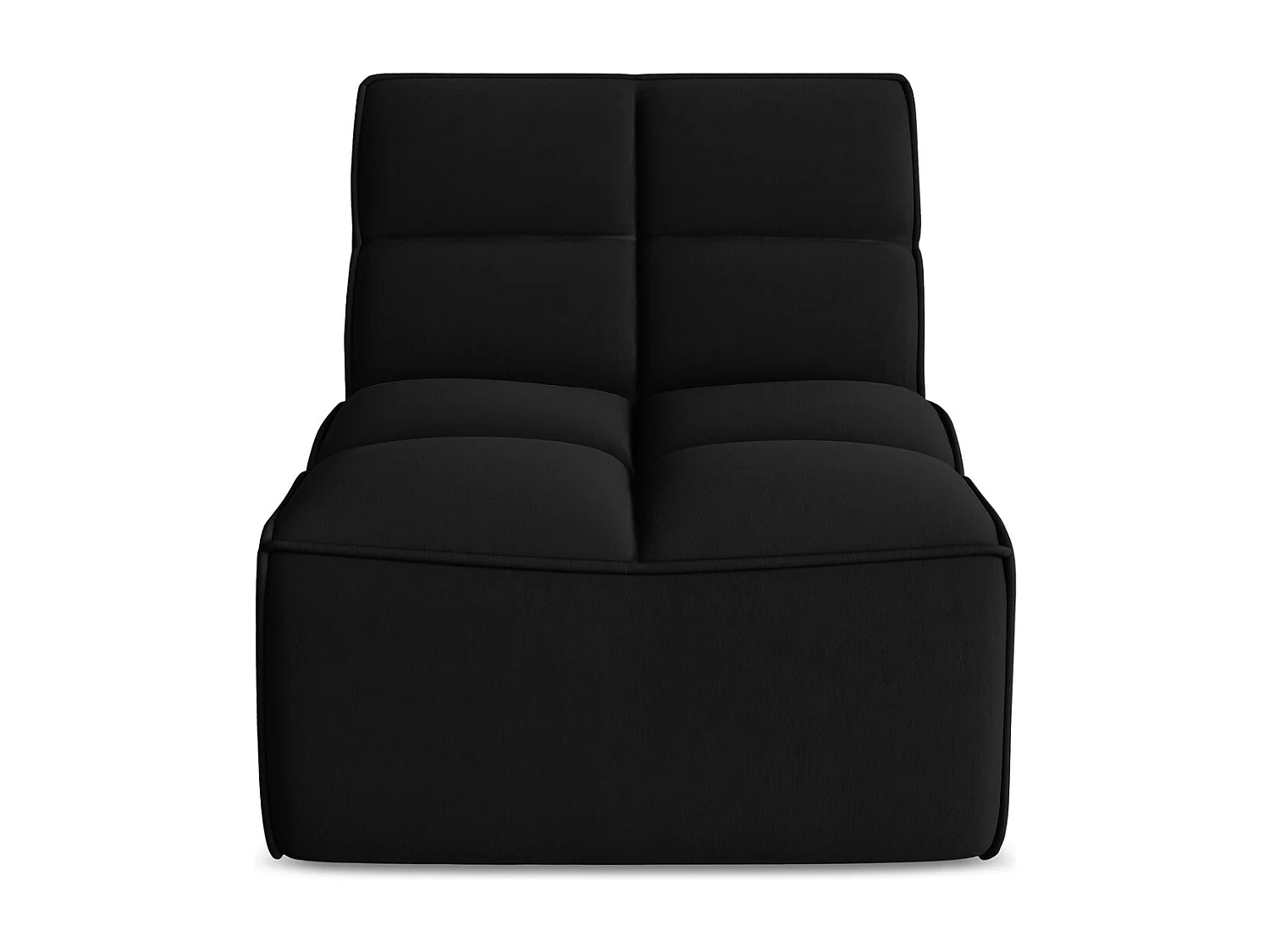 Fauteuil pour canapé modulable en velours - noir - KALAI