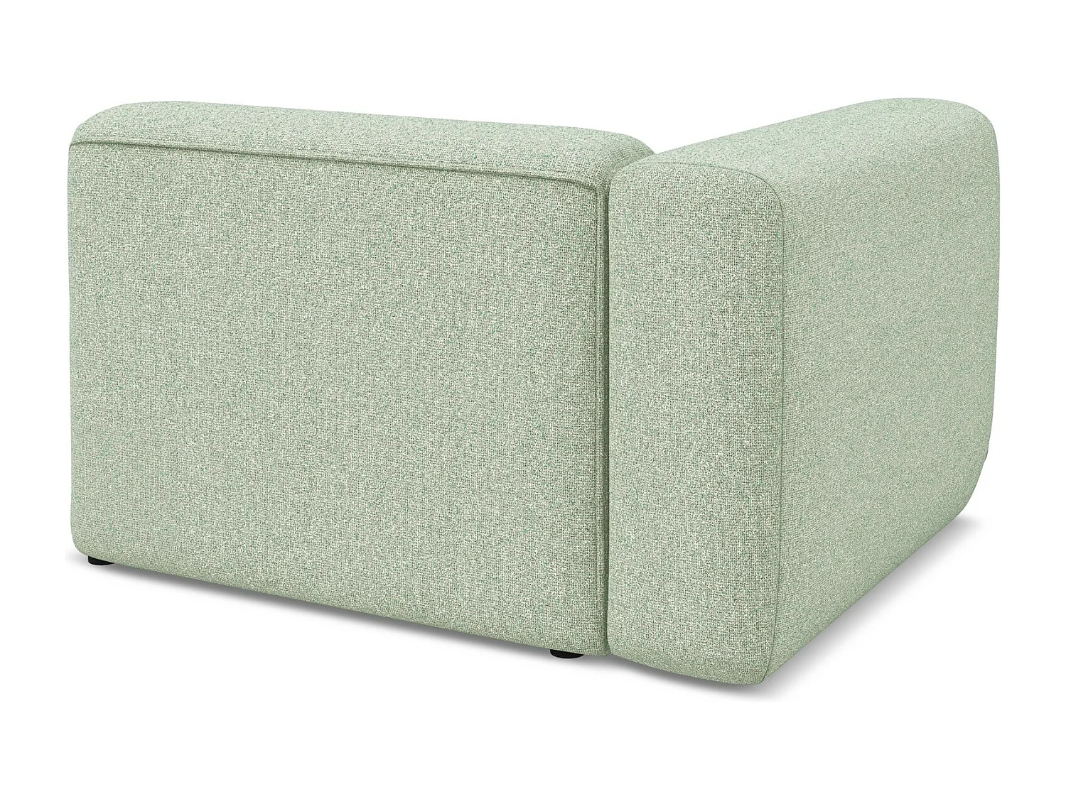 Module avec accoudoirs gauche en tissu texturé - vert clair - EKAHI