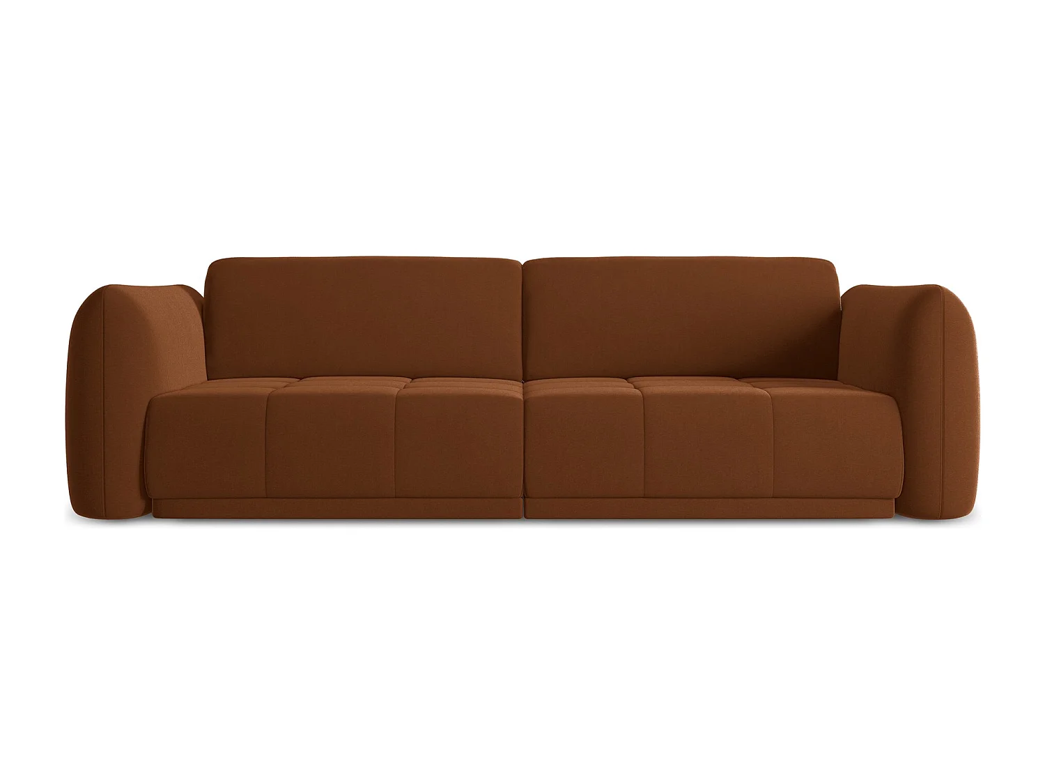 Vierzitsbank van terracotta velours - HOKU