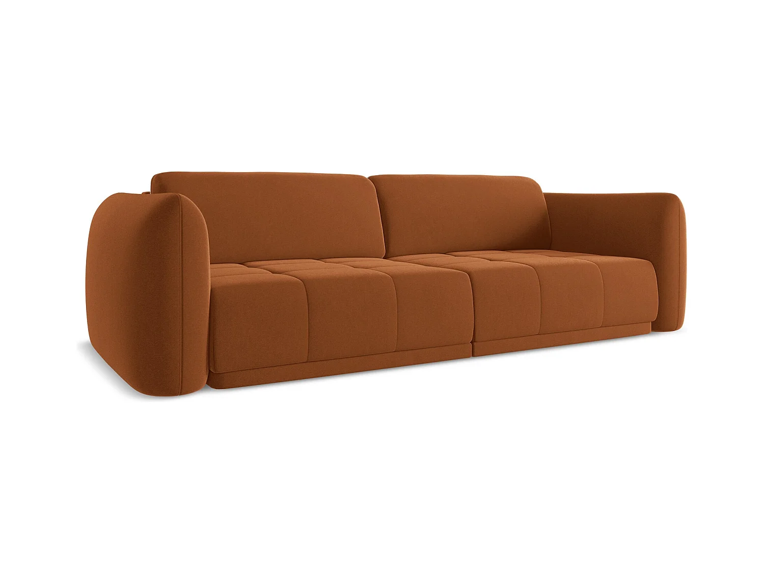 4-Sitzer Sofa - - Samt - Terrakotta - HOKU