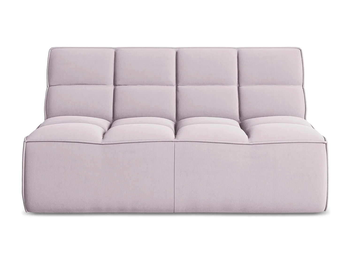 Tweezits modulaire bank van lavendel velours - KALAI