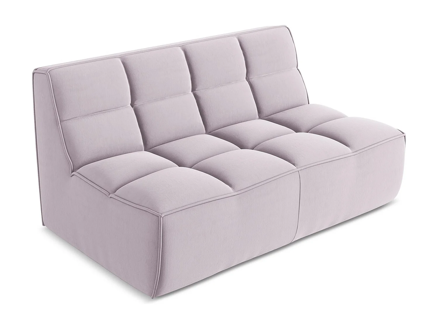 Tweezits modulaire bank van lavendel velours - KALAI