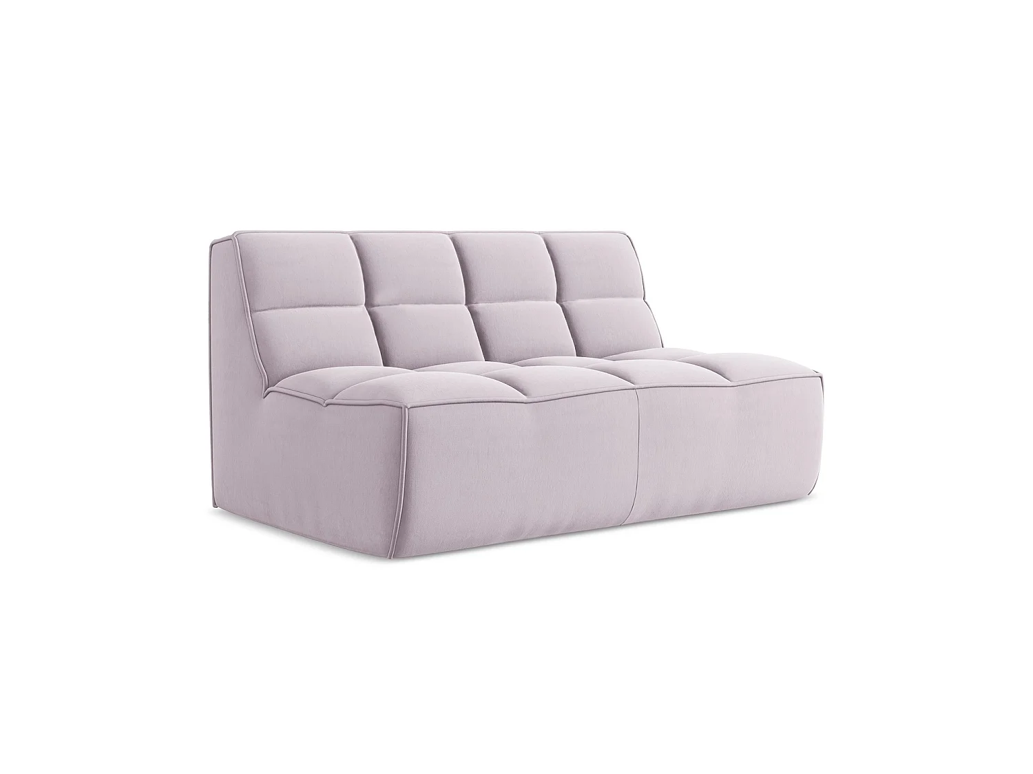 Tweezits modulaire bank van lavendel velours - BELLUNO