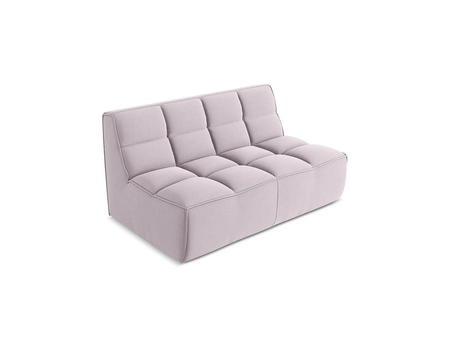 Tweezits modulaire bank van lavendel velours - BELLUNO