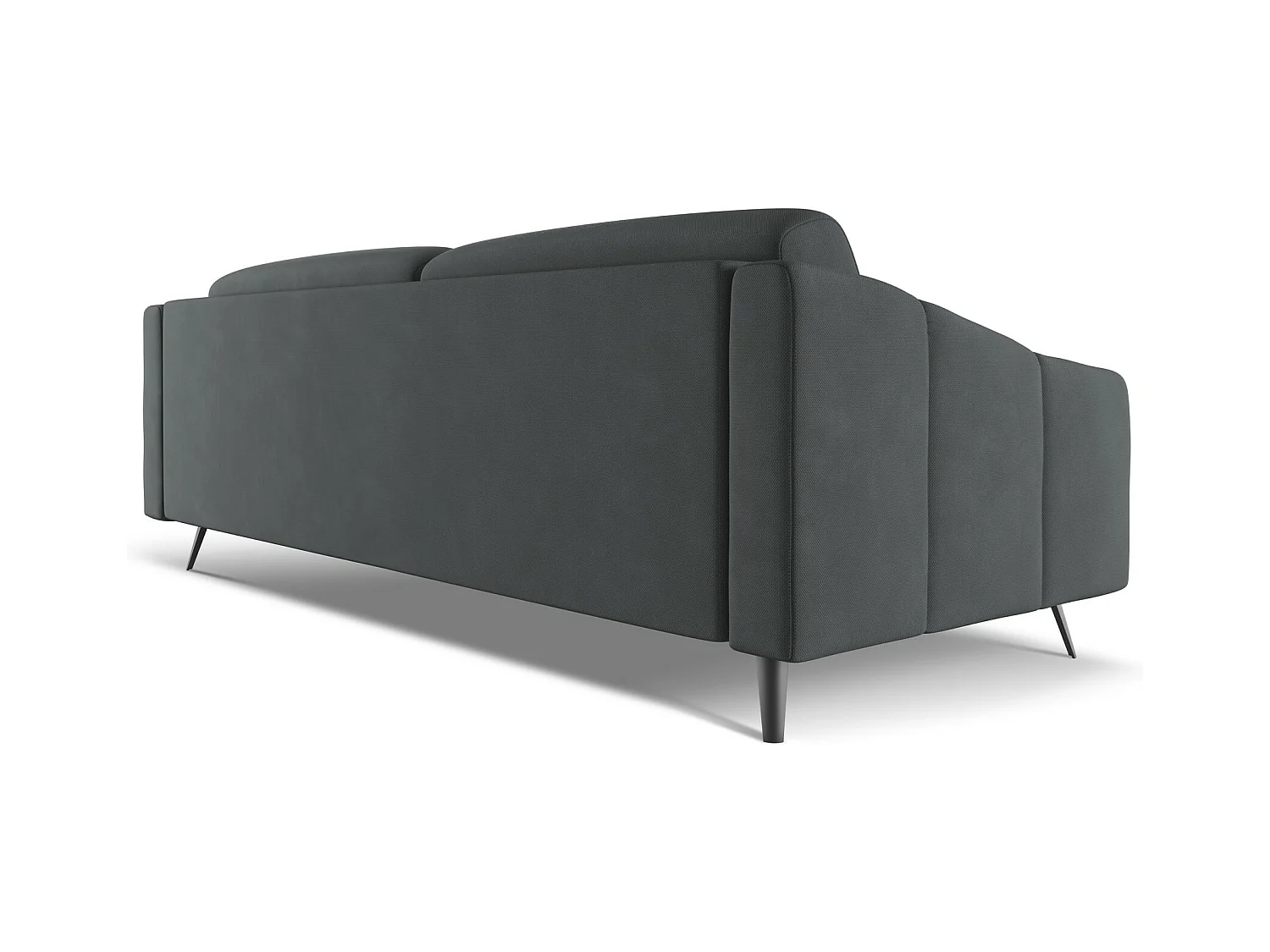 Canapé 4 places en tissu chenille - graphite - NALU