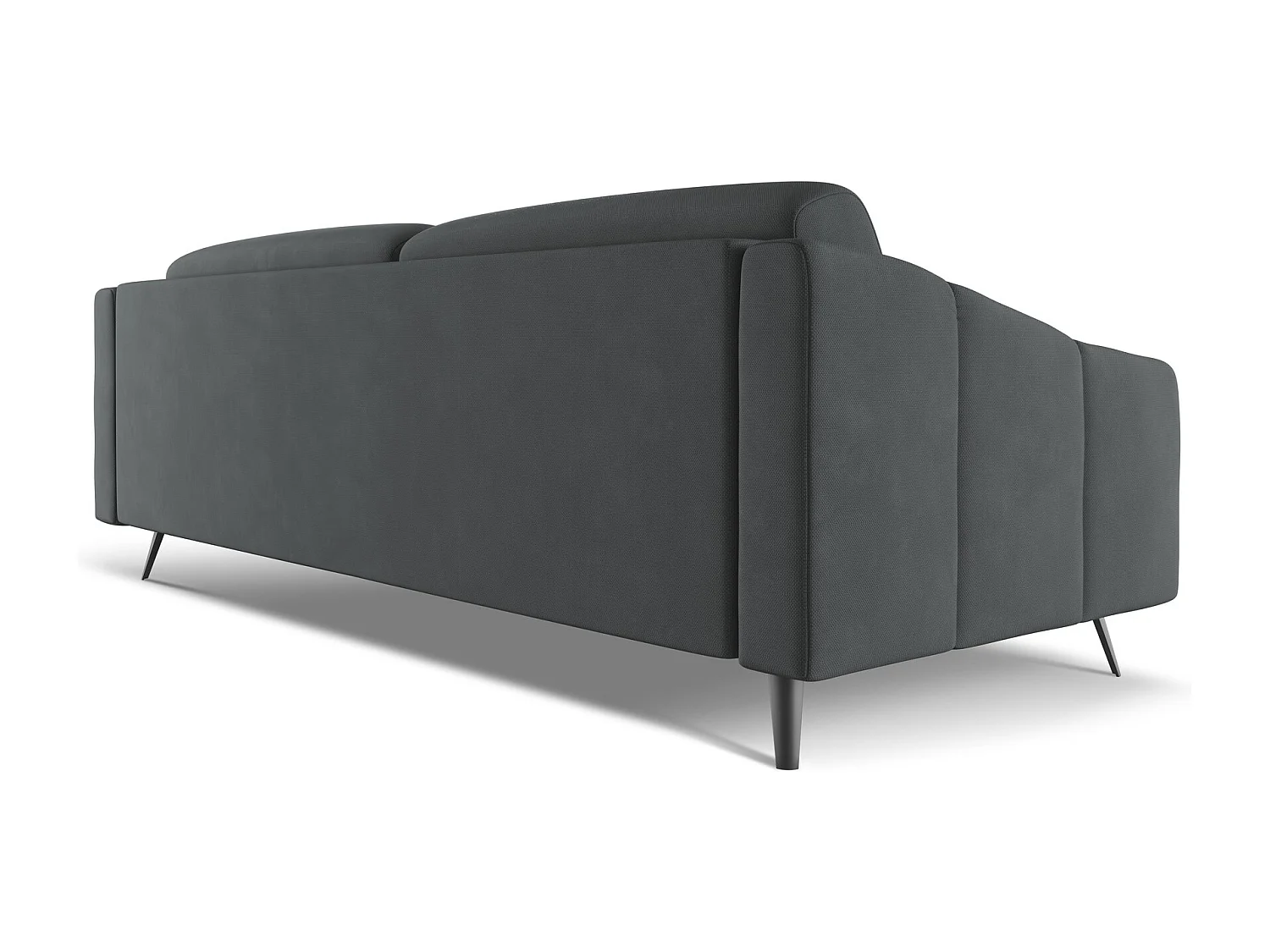 Canapé 4 places en tissu chenille - graphite - NALU