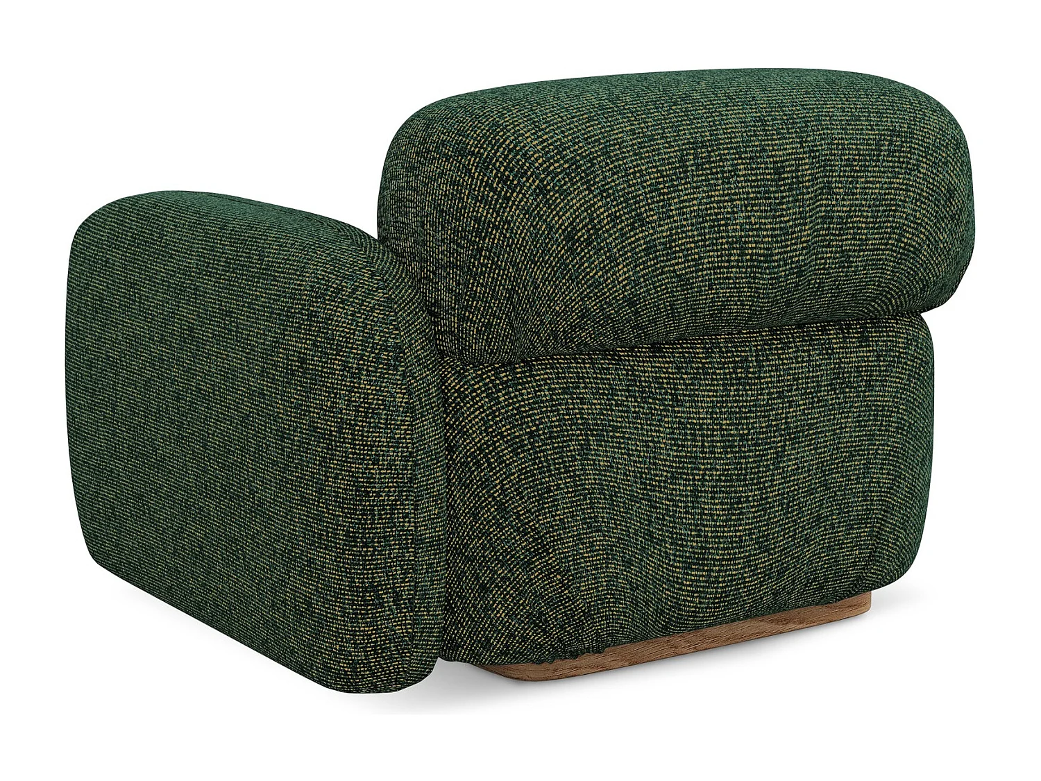 Module avec accoudoirs droit en tissu texturé - vert - AILANI