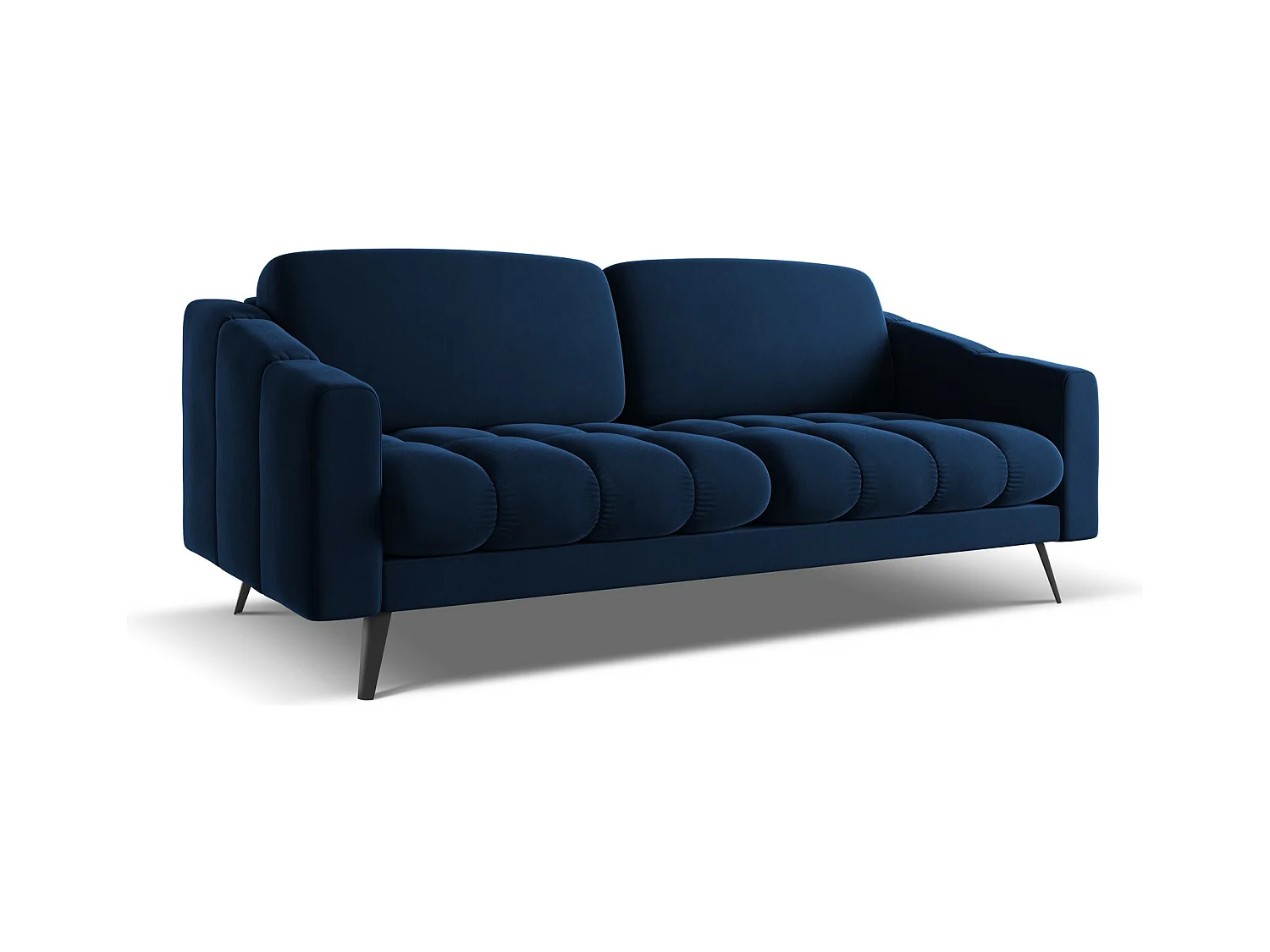 3-Sitzer Sofa - - Samt - Königsblau - NALU