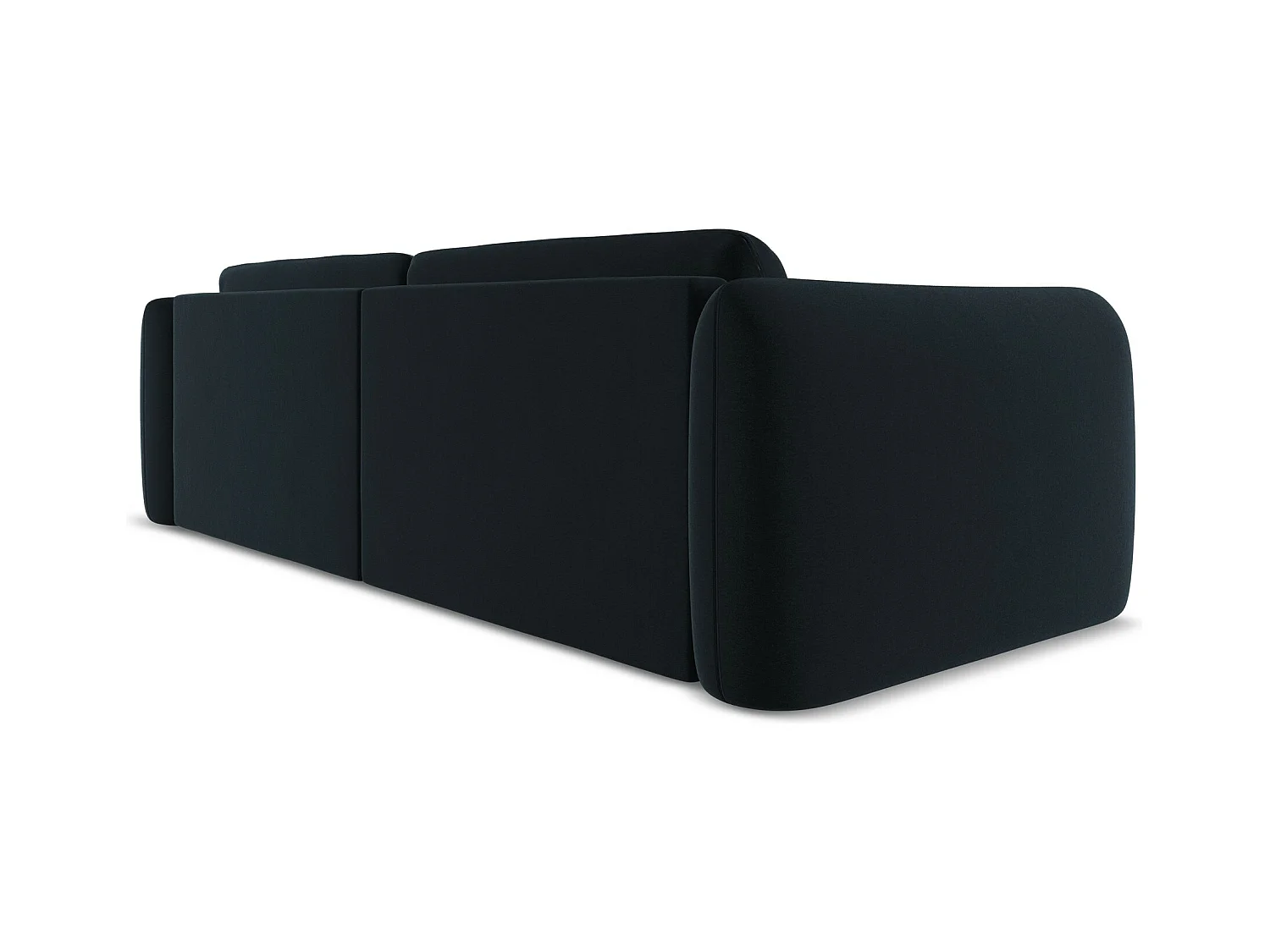 Canapé 4 places en velours - bleu royal - HOKU