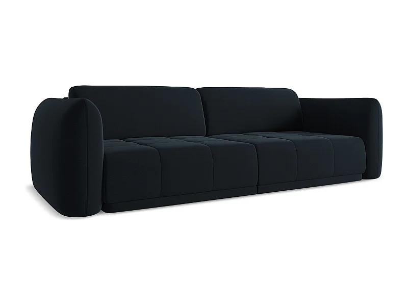 4-Sitzer Sofa - - Samt - Königsblau - HOKU