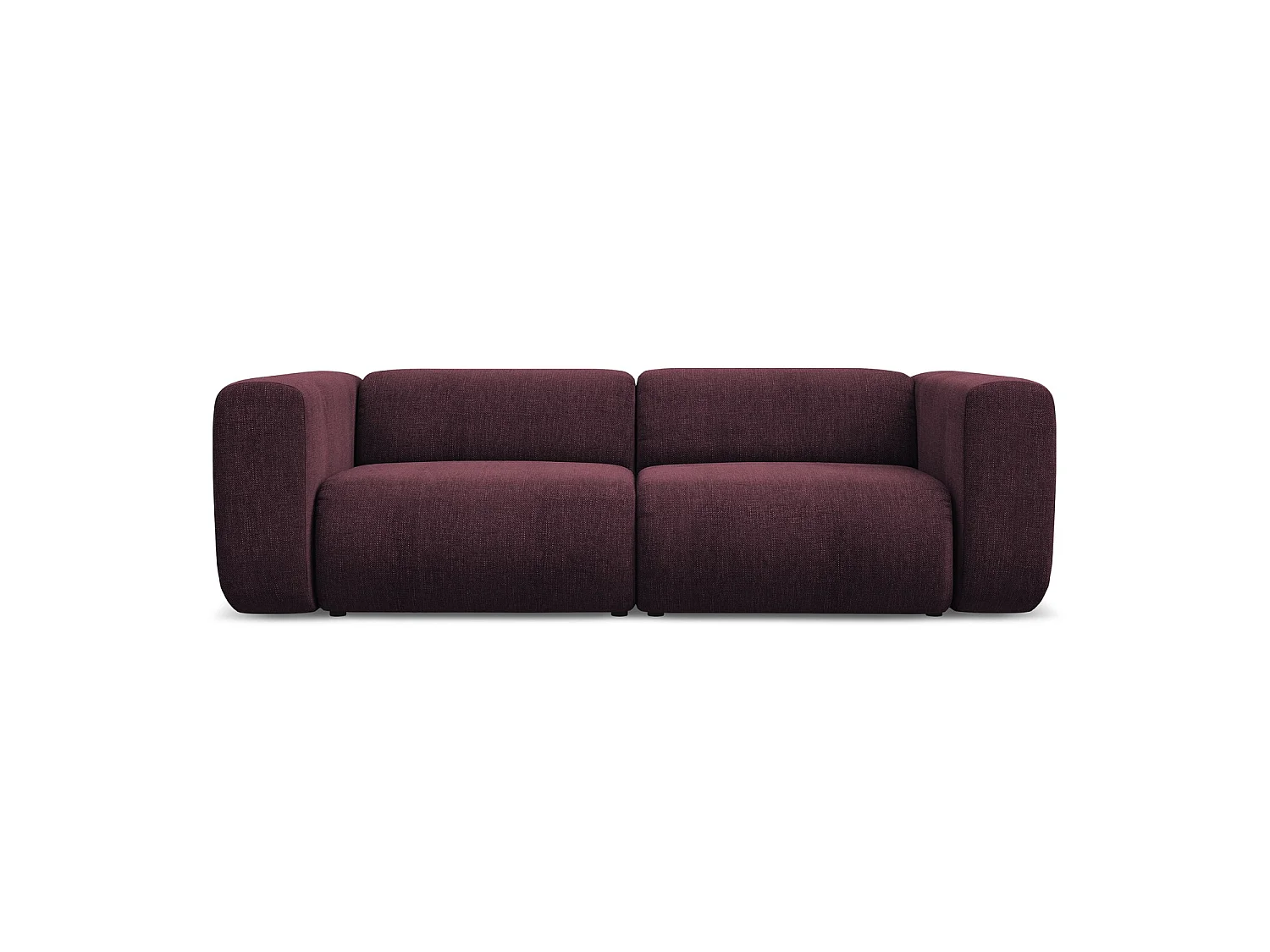 Modulares 3-Sitzer Sofa - - Chenille - Rotwein - BARI