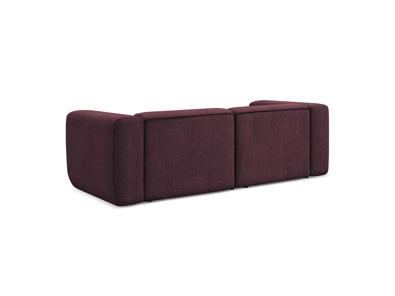Modulares 3-Sitzer Sofa - - Chenille - Rotwein - BARI