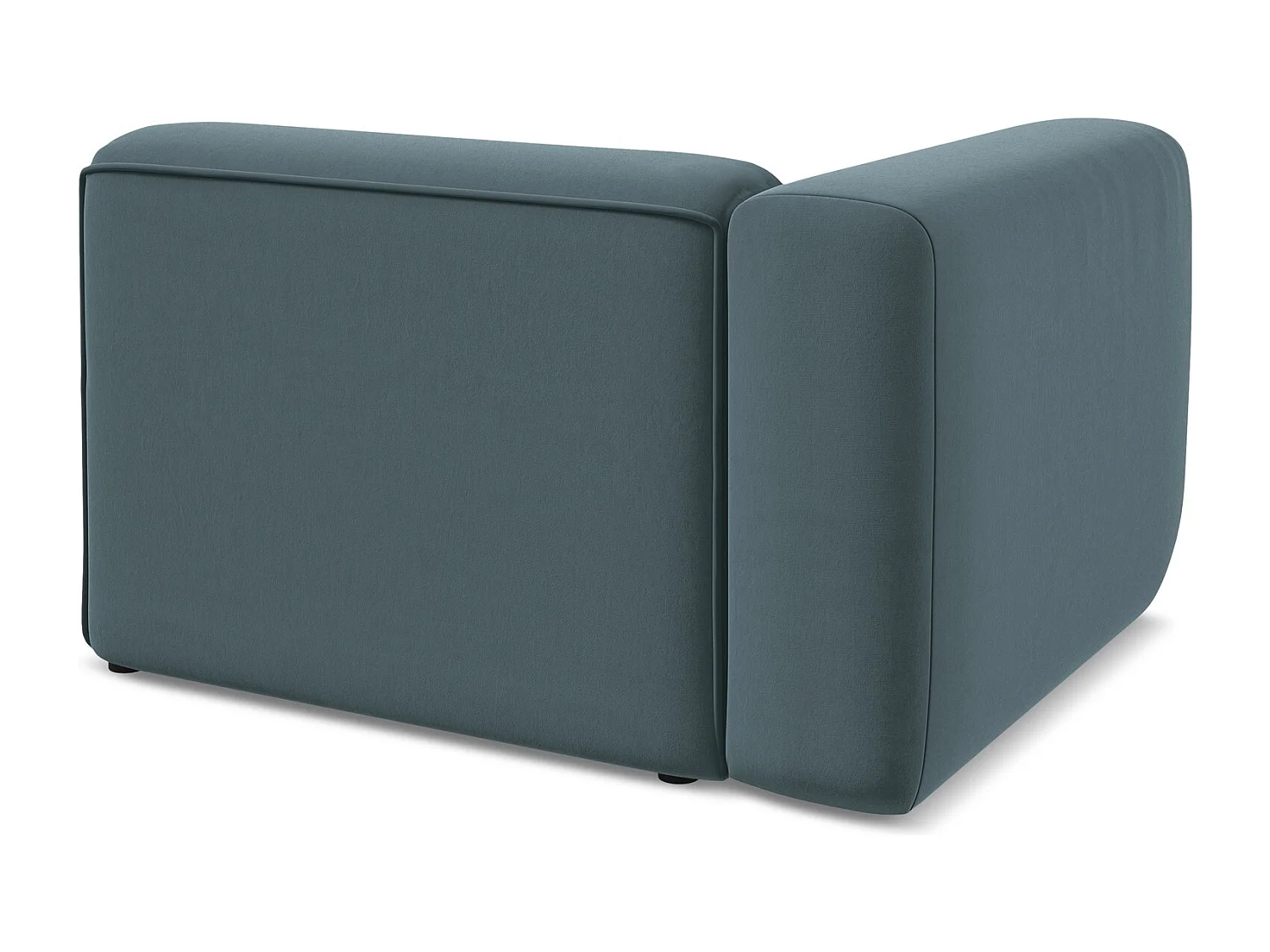 Bankmodule met armleuning links van marien velours - EKAHI