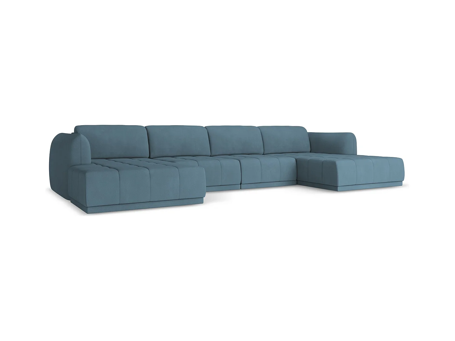 Große Wohnlandschaft - Ecke Rechts - Chenille - Jeans - HOKU