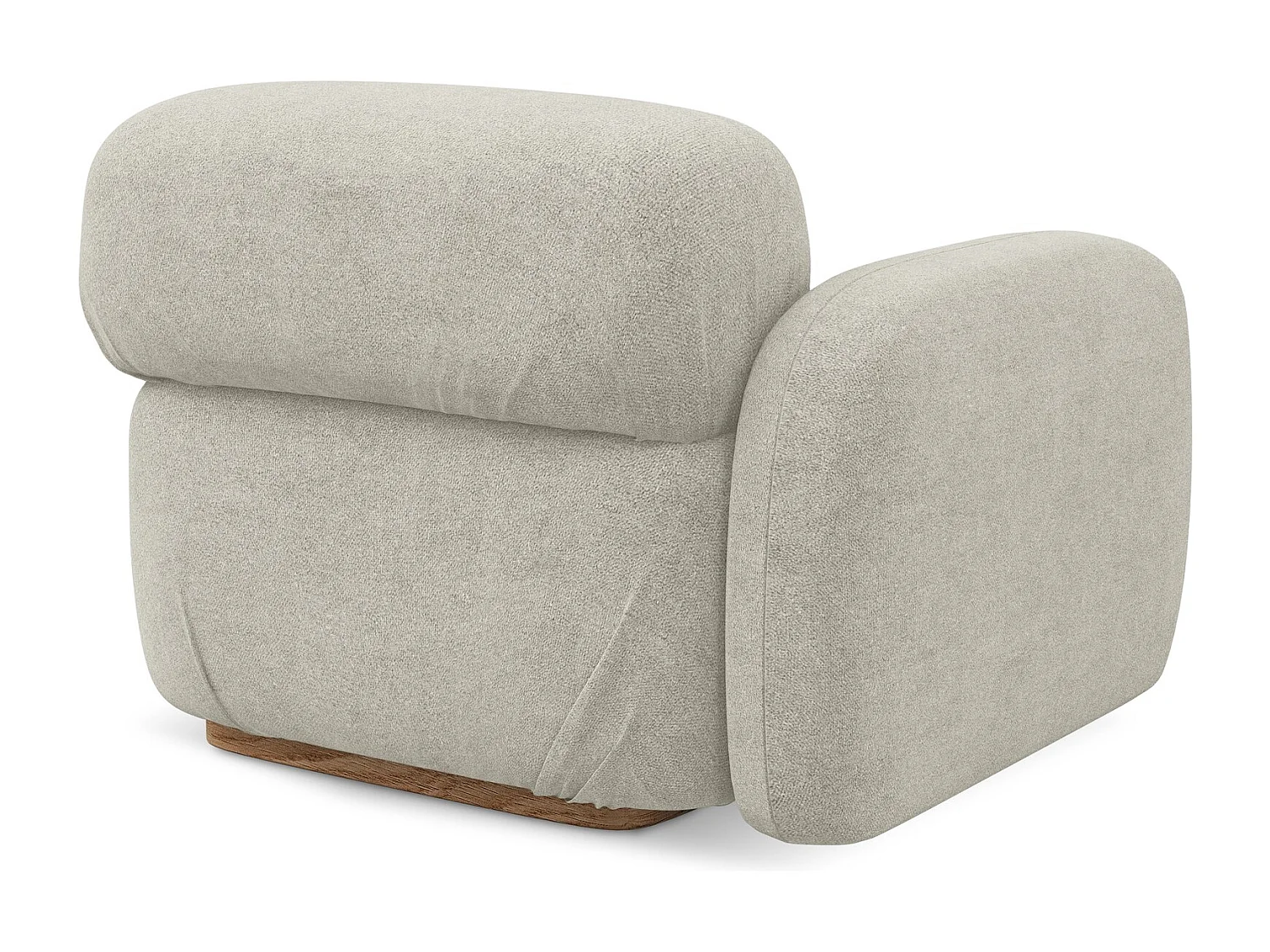 Modular - Eckteil mit Armlehne Links - Bouclé - Hell beige - AILANI