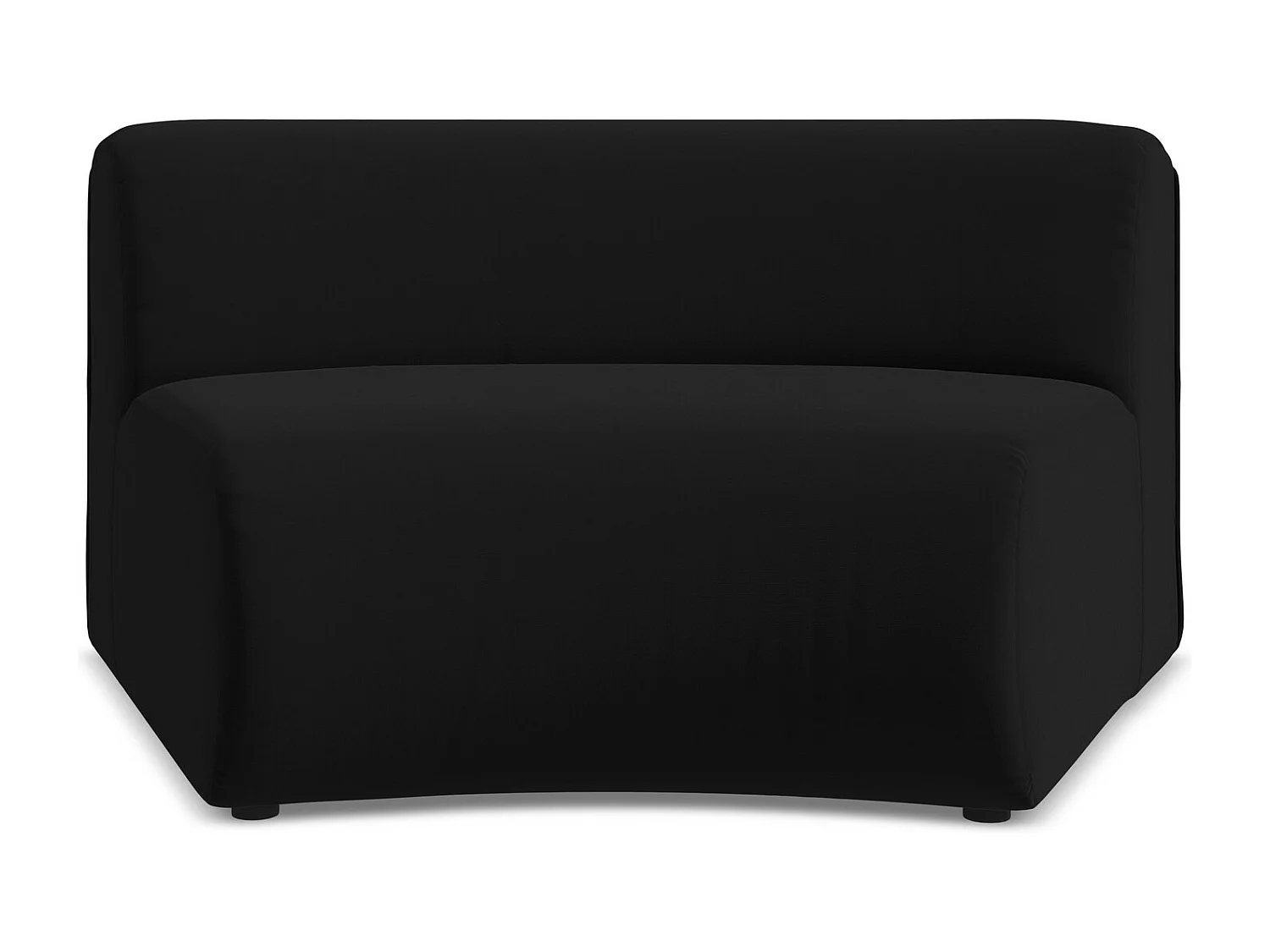 Fauteuil d'angle pour canapé modulable en velours - noir - EKAHI