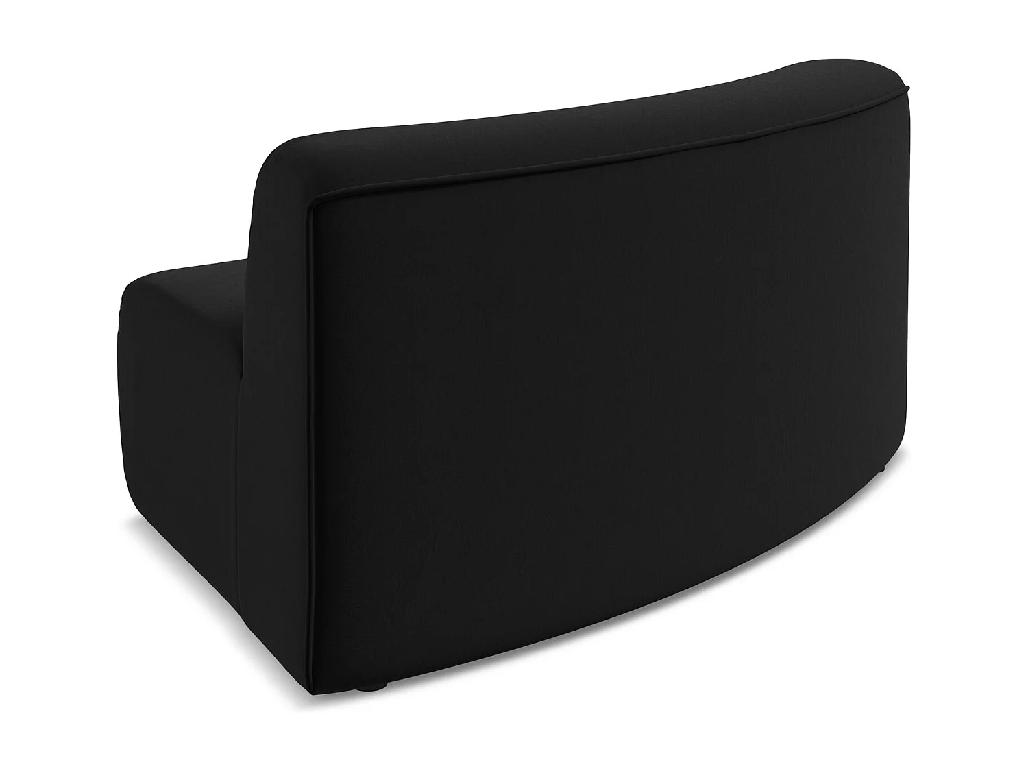 Fauteuil d'angle pour canapé modulable en velours - noir - EKAHI