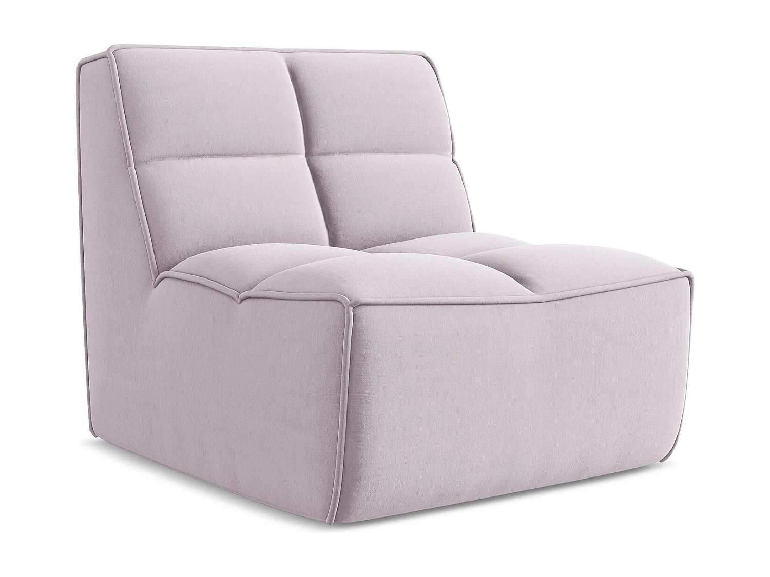 Fauteuil pour canapé modulable en velours - lavande - KALAI