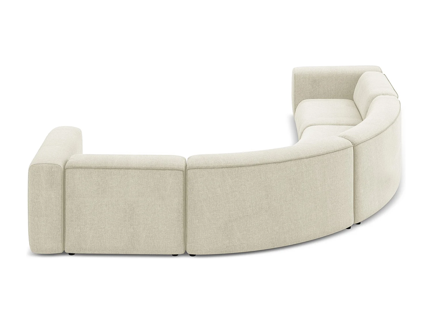 Modulares Ecksofa - - Chenille - Beige - EKAHI