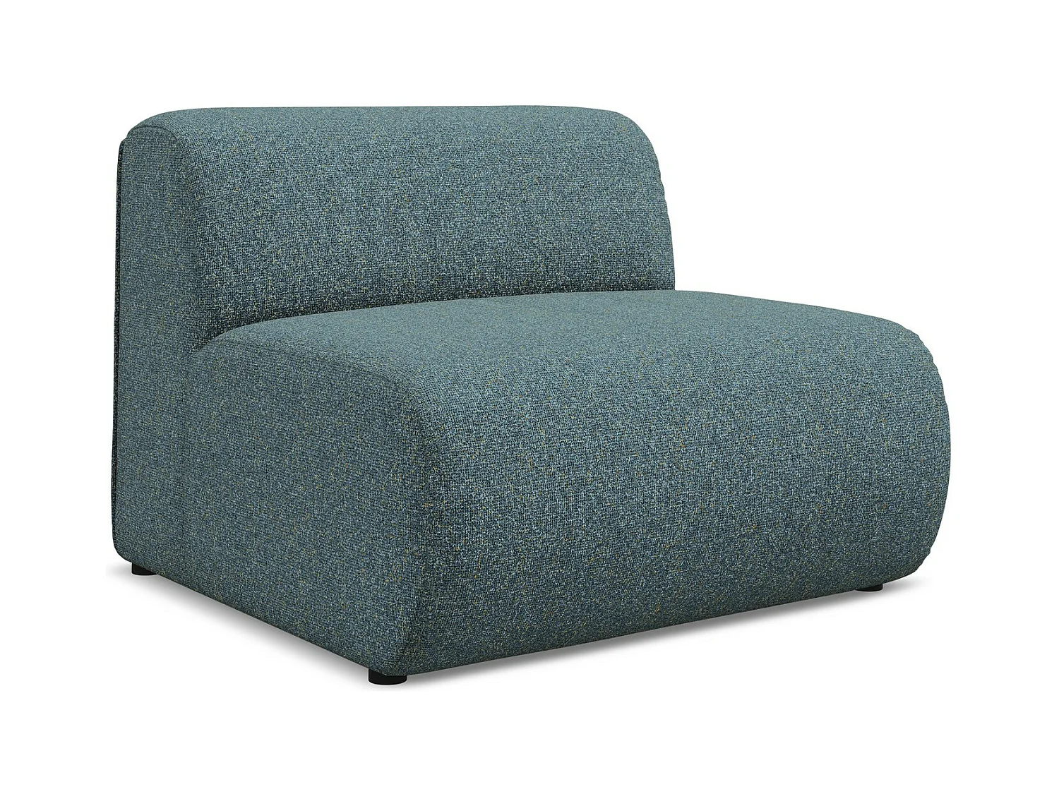 Fauteuil pour canapé modulable en tissu texturé - jeans - EKAHI