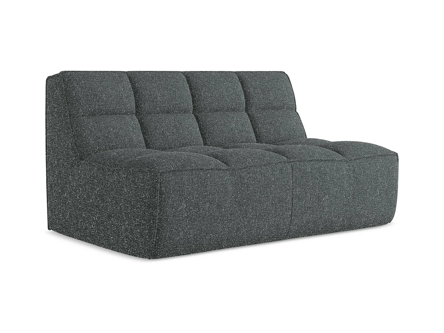 2-Sitzer Sofa - - Strukturstoff - Graphit - KALAI