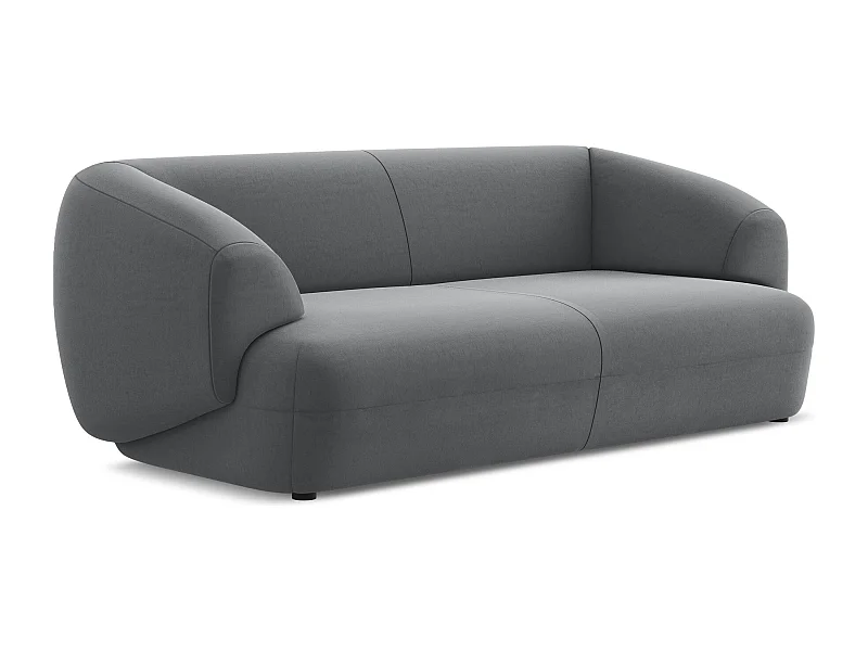 3-Sitzer Sofa - - Samt - Stahl - MOANA