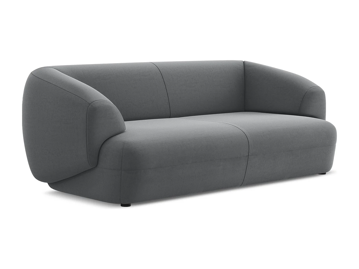 3-Sitzer Sofa - - Samt - Stahl - MOANA