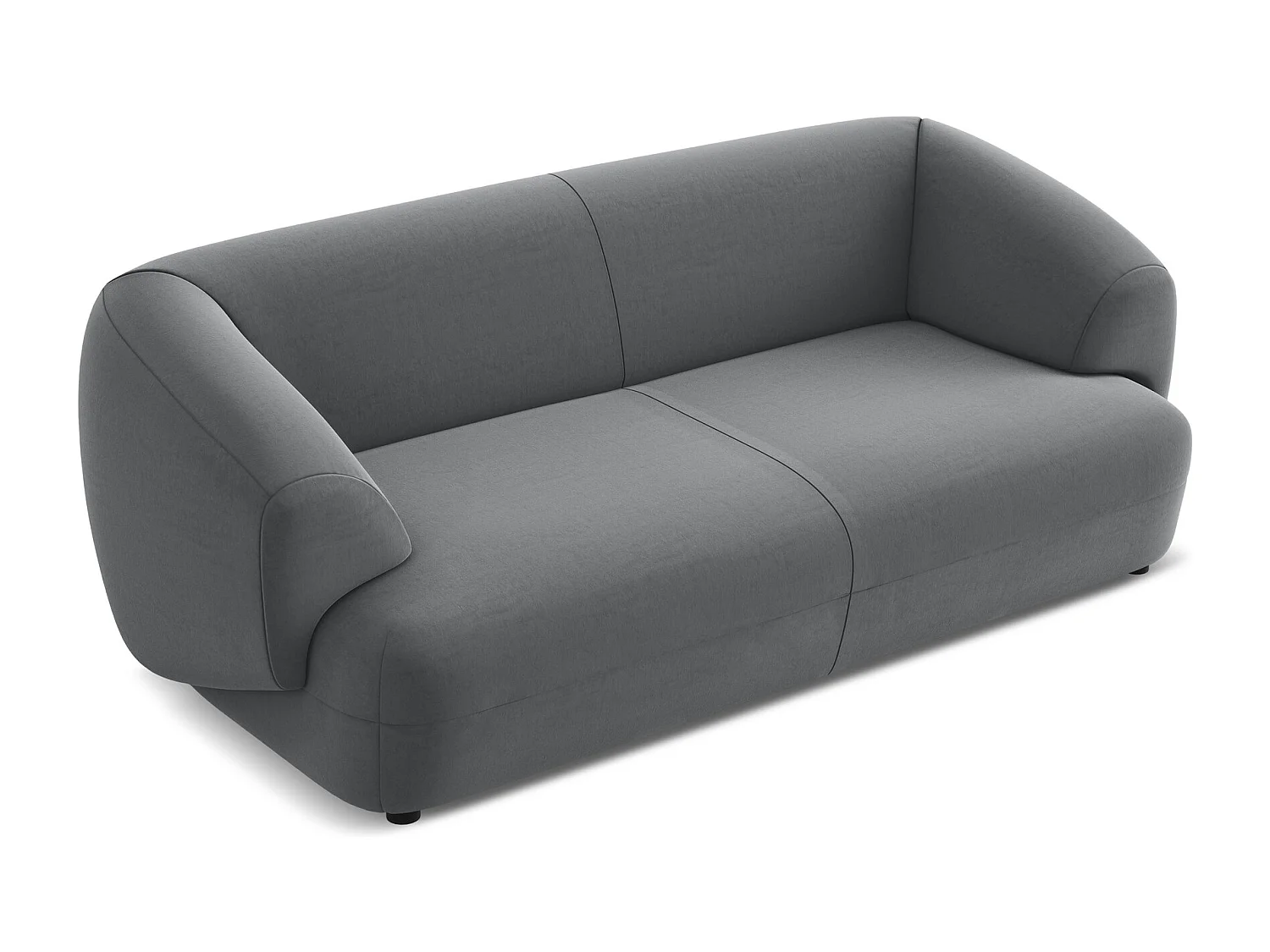 3-Sitzer Sofa - - Samt - Stahl - MOANA