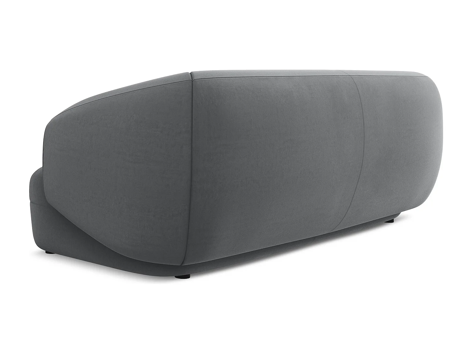 3-Sitzer Sofa - - Samt - Stahl - MOANA