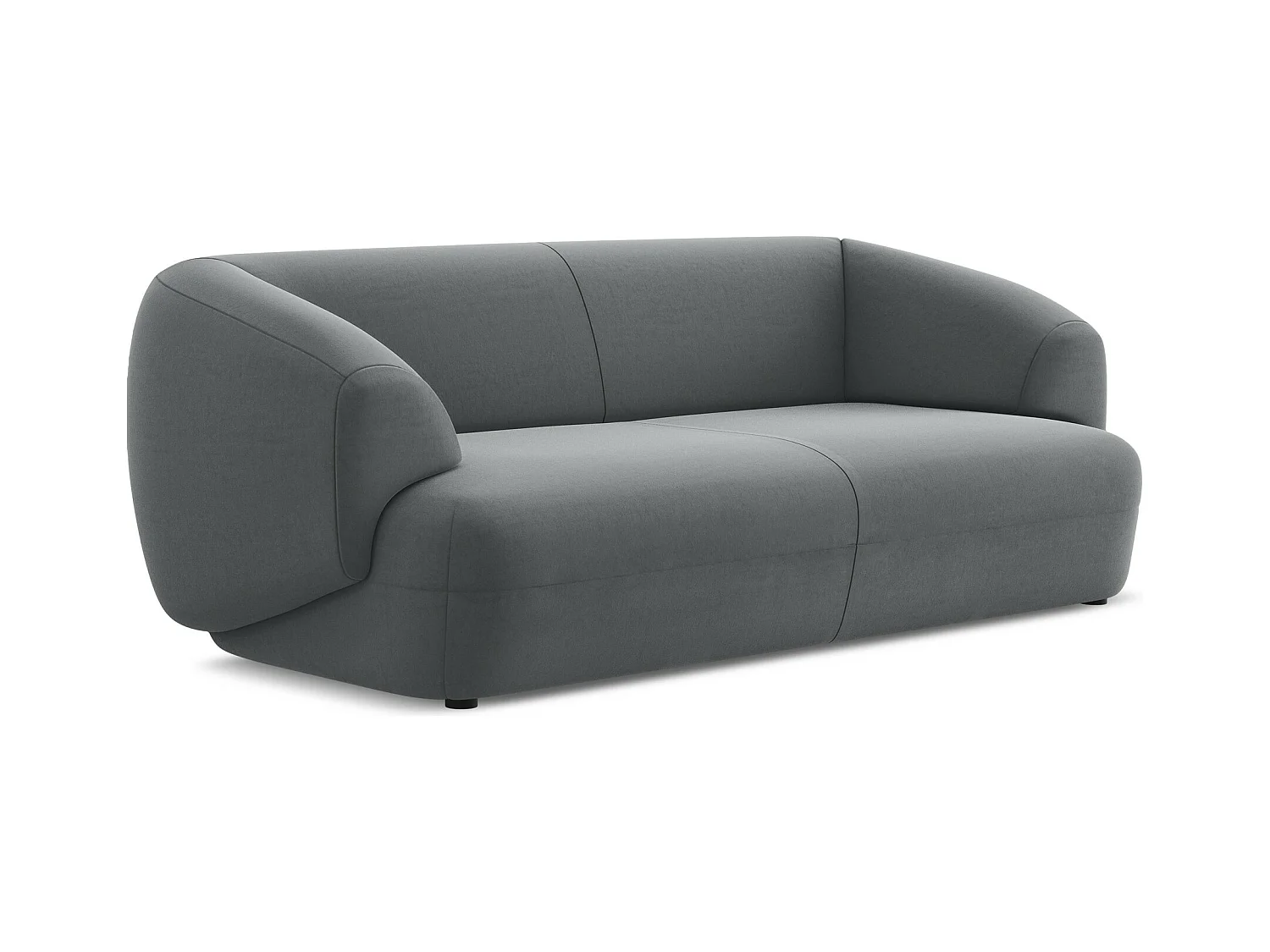 3-Sitzer Sofa - - Samt - Stahl - MOANA