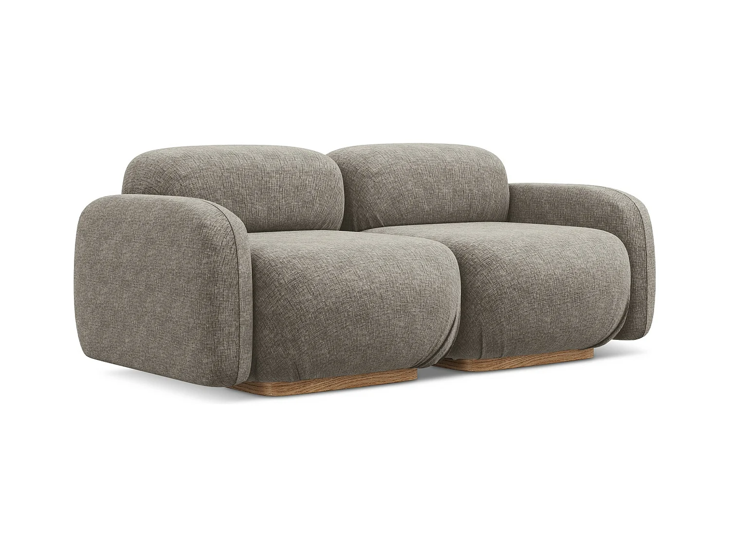 Modulares 3-Sitzer Sofa - - Chenille - Taupe - AILANI