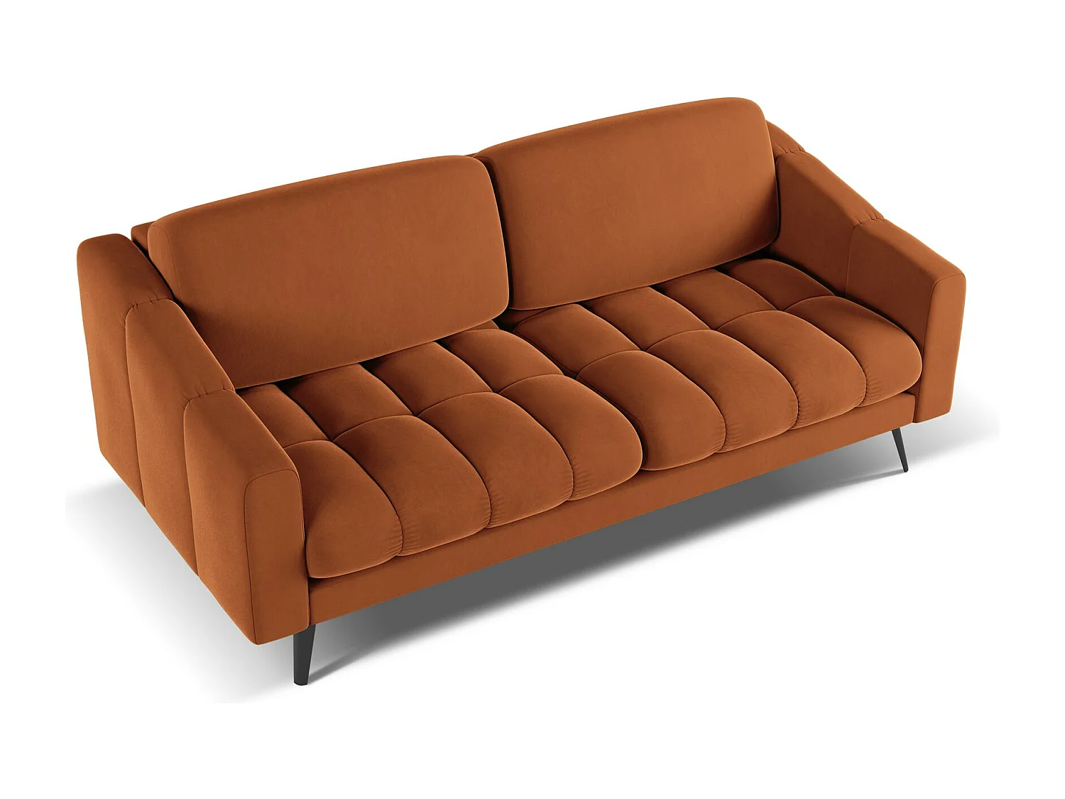 3-Sitzer Sofa - - Samt - Terrakotta - NALU