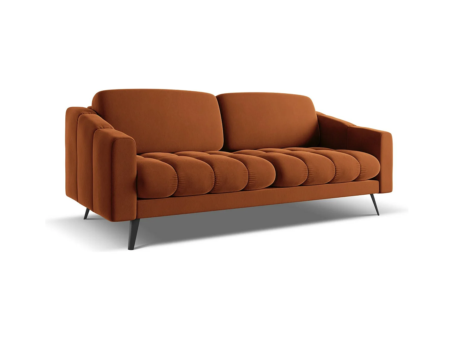 3-Sitzer Sofa - - Samt - Terrakotta - NALU